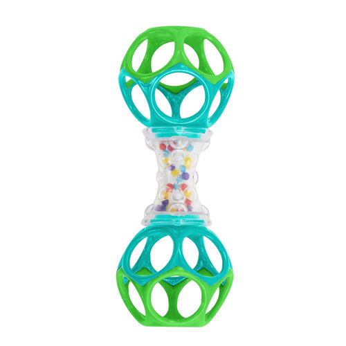 Bright Starts Oball Shaker Rattle Toy: Flexible, Teethable Mini Oballs with Colorful Beads