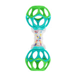 Bright Starts Oball Shaker Rattle Toy: Flexible, Teethable Mini Oballs with Colorful Beads