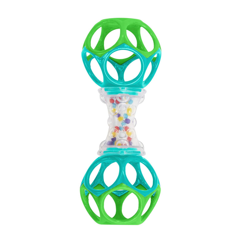 Bright Starts Oball Shaker Rattle Toy: Flexible, Teethable Mini Oballs with Colorful Beads