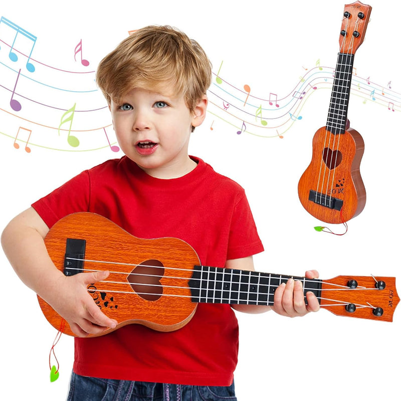 Kids Toy Ukulele Guitar,17 Inch Classical Guitar Musical Toy,4 Strings Guitar Ukulele Educational Learning Toy for Toddlers and Preschoolers
