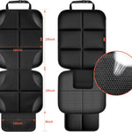 XHYANG Car Seat Protector 1 Pack Car Seat Cushion Mat Thickest Padding,Waterproof 600D Fabric Car Seat Covers for Non-Slip Backing Mesh Pockets for Baby and Pet (Black, 2 Pcs)