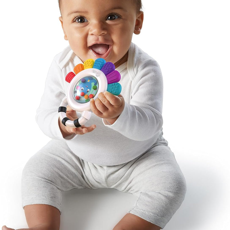 Baby Einstein Opus The Octopus Sensory Rattle & Teether Toy, BPA Free & Chillable, 3 Months+