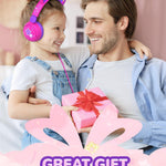 Cat ear headphones with led light up and 85dBA safe volume for kids, foldable and wireless compatible
