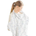 Konssy Muslin Nursing Cover Up for Breastfeeding with Rigid Hoop | 100% Cotton Nursing Apron, Lightweight & Breathable, Carseat Canopy, Breast Feeding Covers for Women (Summer Wheat)