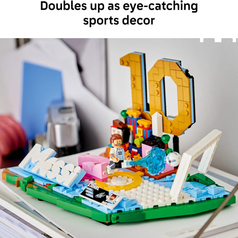 LEGO Lionel Messi Soccer Highlights Building Set for Kids, Ages 10+, Collectible Display Gift
