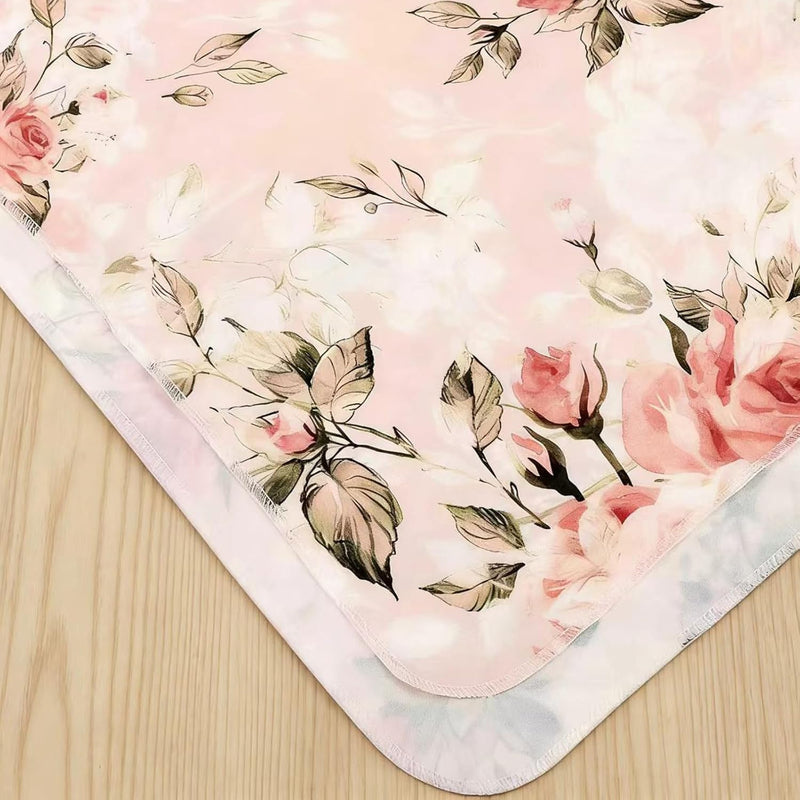 Galabloomer Newborn Receiving Blanket Headband Set Baby Flower Swaddle