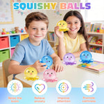 VISCOO 4 Pack Octopus Stress Balls for Adults Kids, Slow Rising Squishy for Anxiety Stress Relief, Cute Squeeze Ball for Party Favors/Taba Squishy for Classroom Prize Birthday