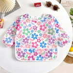 PandaEar 5 Pack Baby Long Sleeve Bibs| Waterproof Full Sleeve Bib for Baby Infant Toddler 6-36 Months