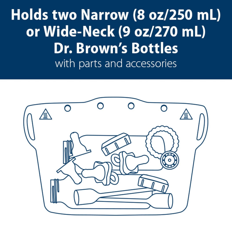 Dr. Brown's Microwave Steam Sterilizer Bag for Baby Bottles, Breast Pump Parts & Other Toddler Accessories, 100% Silicone, Reusable Sterilizing Bag
