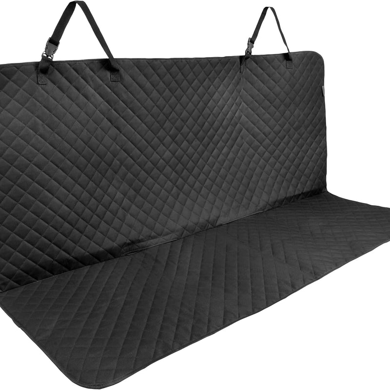 Lusso Gear Car Seat Protector for Baby Car Seat - Thick Padding - Seat Protector Under Baby Car Seat with 2 Mesh Storage Pockets - Black Waterproof Baby Car Seat Protector - Non-Slip Padded Backing