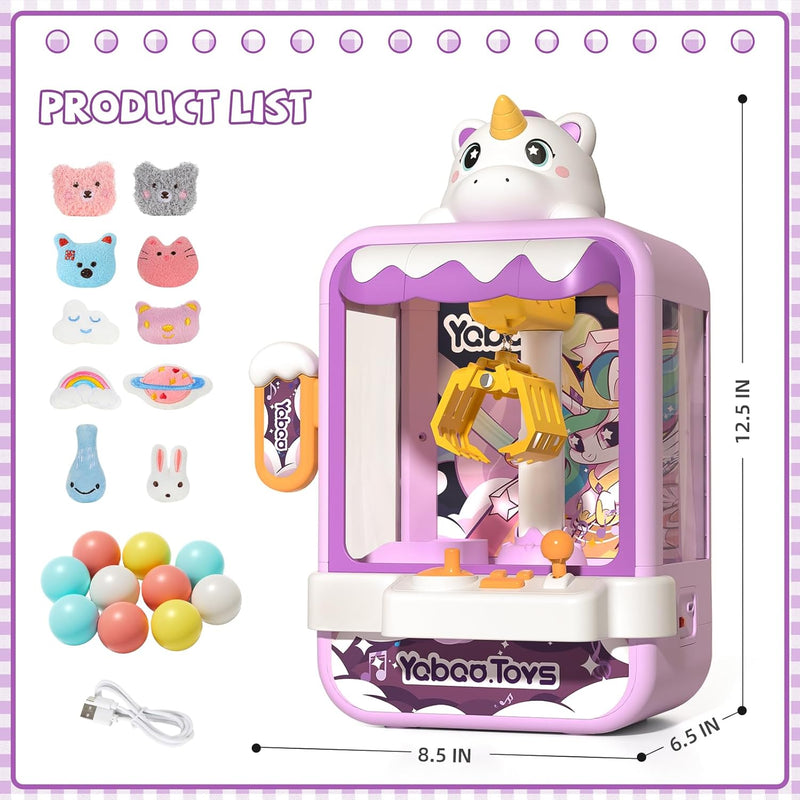 Vanvimen Claw Machine Toy: Arcade-Style Fun for Girls 4-8, with Plush Prizes & Surprise Eggs