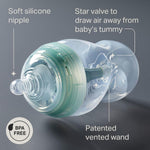 Tommee Tippee Advanced Anti-Colic Baby Bottle Set, Newborn 0m+ | 12 Pieces, 5oz & 9oz BPA Free Bottles, Slow & Medium Flow Breast-Like Nipples, Bottle Handles, Cleaning Brush