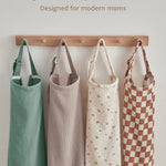 Blissful Diary Muslin Nursing Cover for Breastfeeding, Breathable Breastfeeding Cover up with Arch Neckline for Women, Nursing Apron (Roman Green)