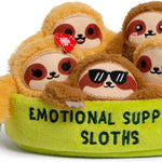 Emotional Support Highland Cows by Relatable, Cuddly Stuffed Animals, Plushies, and Cute Stuff, Great Gift Ideas for Loved Ones of All Ages, Includes 5 Toys with Carrying Basket