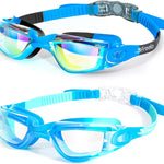 Freela Kids Swim Goggles, 2 Packs Swimming Goggles for Kids 3-14, Boys Girls Swim Goggles Anti Fog UV Protection No Leaking
