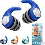 Waterproof Swimming Ear Plugs for Adults Kids, 3 Pairs Reusable Silicone | Reusable swim earplugs for pools, surfing, diving, showering and water sports, Keep Water Out and Ear Protection