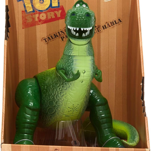 Disney Store Official Rex Interactive Talking Action Figure from Toy Story, Features Sounds and Phrases from The Movies, Interacts with Other Figures and Toys