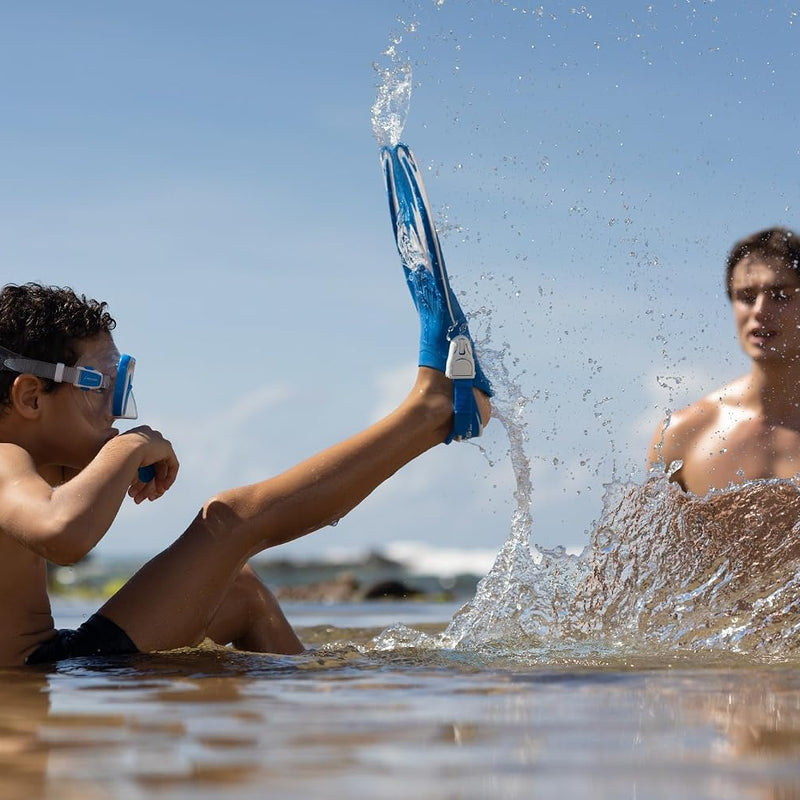 Cressi Rocks Fins, Kids Open Heel Short Fins with Adjustable Straps for Snorkeling and Swimming - Cressi: Quality Since 1946