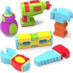 Tub Works® Construction Trucks Mold-Free Bath Toys, 6-Pack | Sealed Design Keeps Moisture Out | Soft, Squeezable & Float on Water