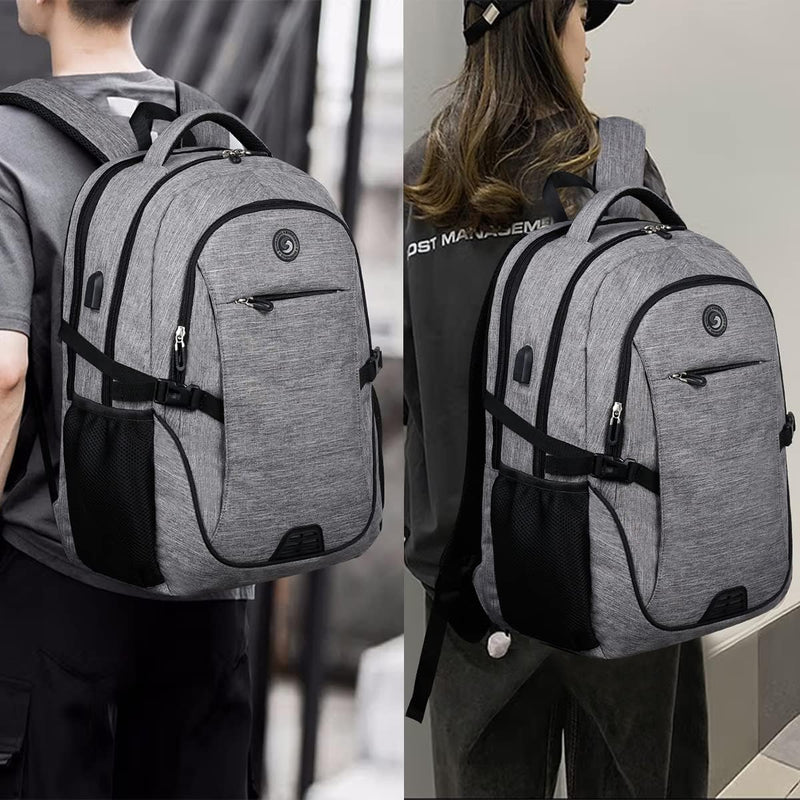 SHRRADOO Anti Theft Laptop Backpack Travel Backpacks with Combination Lock for Women Men College Backpack Computer Bag Fits 17 Inch Laptop,Grey