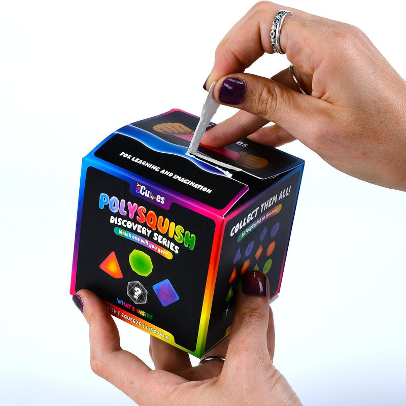 CMY Cubes PolySquish Discovery Series - Blind Box- Mystery Squishy - Color Mixing Sensory Stress Relief Toy - Tactile Fidget - 16 Shape and Colour Combinations - Collectible, Educational, STEAM Play