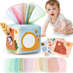 hahaland Baby Tissue Box Toy Set for 6-12 Months Montessori Play and Sensory Development