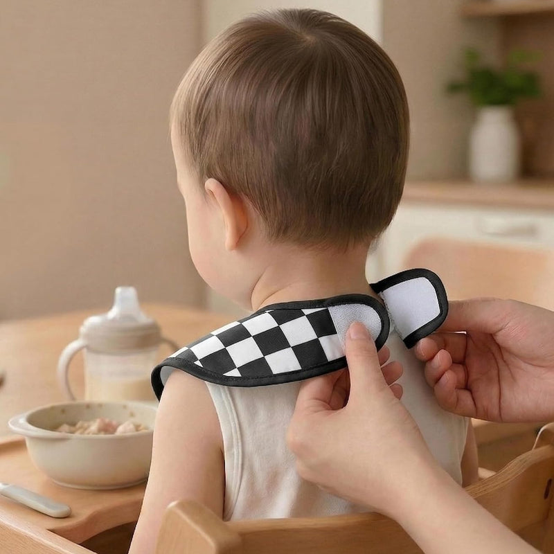 3 Pack Waterproof Baby Bibs for Eating, Mess Proof Feeding Bib | Lightweight & Wipeable Toddler Food Bibs, Large Catch-All Pocket, Food-Grade Baby Eating Essentials Gifts, Black Cherkerd