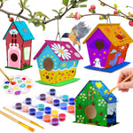 hapray 4 Pack Bird House Craft Kit, DIY Birdhouse for Kids to Build & Paint