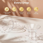 Nuliie Silicone Flange Inserts 13/15/17/19/21mm 10PCS for 24mm Breast Pump | Compatible with Spectra, Includes Nipple Sizer for Flanges for Accurate Sizing, Boosts Pumping Efficiency & Comfort, BPA-free