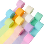 12 rolls crepe paper streamers, assorted colors, 82 feet length, birthday party supplies