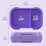 Bentgo Kids Snack - 2 Compartment Leak-Proof Bento Box Container for Snacks and Small Meals, Easy-Open Latch, Dishwasher Safe, BPA-Free for School, Daycare, & Sports - Ideal for Ages 3+ (Purple)