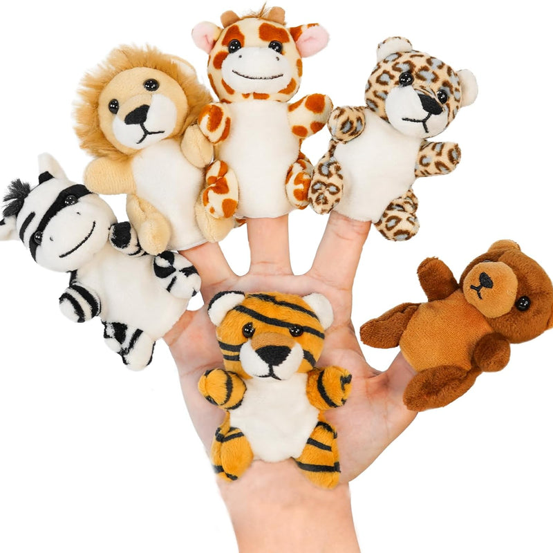 6-Piece Insect Finger Puppet Set for Kids & Toddlers, Soft Fabric Mini Hand Puppets, Realistic Animal Characters for Engaging Role-Playing & Interactive Storytelling Activities.