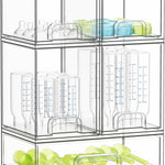 SpaceAid Bottle Storage Organizer Baby - Acrylic Bottles Station Organizer Container, Stackable Clear Drawers for Countertop, Vanity, Bathroom, Cabinet, Pantry Organization, 5 Pack, 2S2M1L, 15.4"H