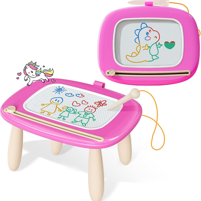 Toddler Girl Toys - Kikidex Magnetic Drawing Board, 1-2 Year Old, Light Blue, Doodle Board Pad Learning and Educational Toys
