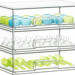 SpaceAid Bottle Storage Organizer Baby - Acrylic Bottles Station Organizer Container, Stackable Clear Drawers for Countertop, Vanity, Bathroom, Cabinet, Pantry Organization, 5 Pack, 2S2M1L, 15.4"H
