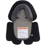 COOLBEBE 3-in-1 Reversible Newborn Car Seat Insert, Baby Head Support Pad | Extra Soft Head Pad for Catseat, Stroller, Swing & Travel, Baby Body Support Cushion for Infant 0-12 Months, Black