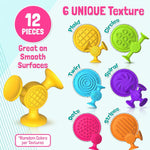 Toddlers Suction Cup Bath Toys: 12 Pcs Sensory Suction Bath Toys for Toddler, Kids Suction Fidget Toys Suction Cup Toys for Windows Travel