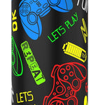 Boys Game Water Bottle for School，Kids 18 oz Insulated Stainless Steel Cup with Straw, Double-Wall Vacuum Leakproof