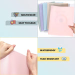 GNL Plastic Folders with Pockets and Prong, Pack of 5, Muted Pastel Colors, Heavy Duty 2 Pocket File Folders Letter Size, Folders with Prongs for School, Home, and Office