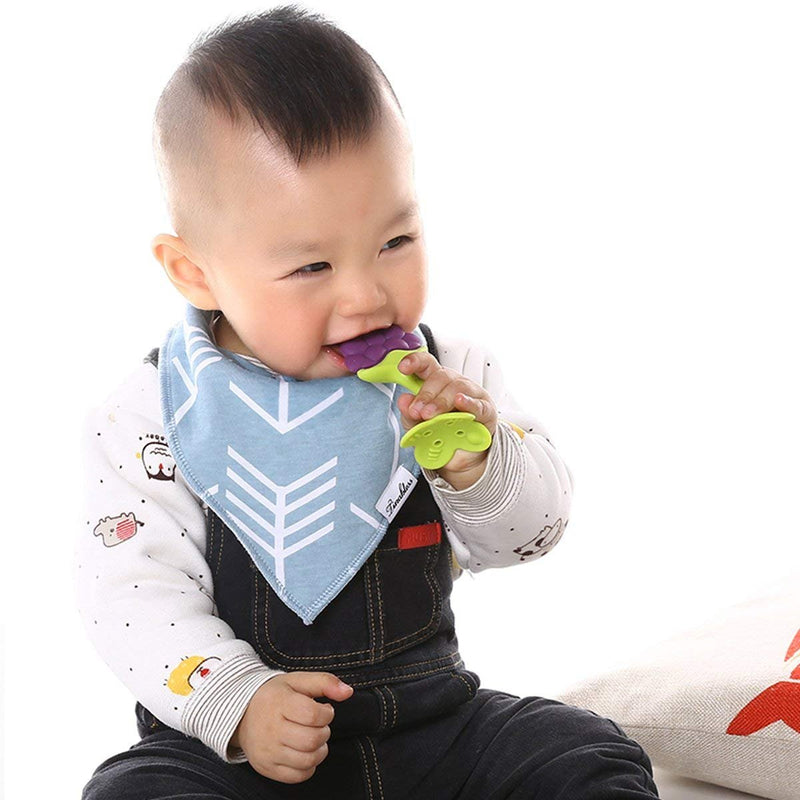 Tinabless Infant Teething Keys Set, BPA-Free and Organic, 5-Piece Silicone Baby Teether