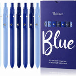 thinkor Gel Pens Black Ink, 7 Pcs 0.5mm Quick Dry Fine Point Smooth Writing Pens, Cute Office School Supplies Gifts for Women Student (7 Pcs Pink - Black Ink)