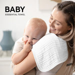 Burp Cloths Large, Muslin Burp Cloths for Baby, Extra Absorbent and Soft, 6 Layers 20 by 10 Inches 100% Cotton (White Large 4 Pack)