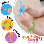 Fidget Toys Silicone Sensory Sticks, Textured Calming Sensory Toys for Kids with Autism, Autism Toy for Anxiety Relief, Travel Toy for Kids 3+ & Adults (6 Pack)