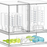 SpaceAid Bottle Storage Organizer Baby - Acrylic Bottles Station Organizer Container, Stackable Clear Drawers for Countertop, Vanity, Bathroom, Cabinet, Pantry Organization, 5 Pack, 2S2M1L, 15.4"H