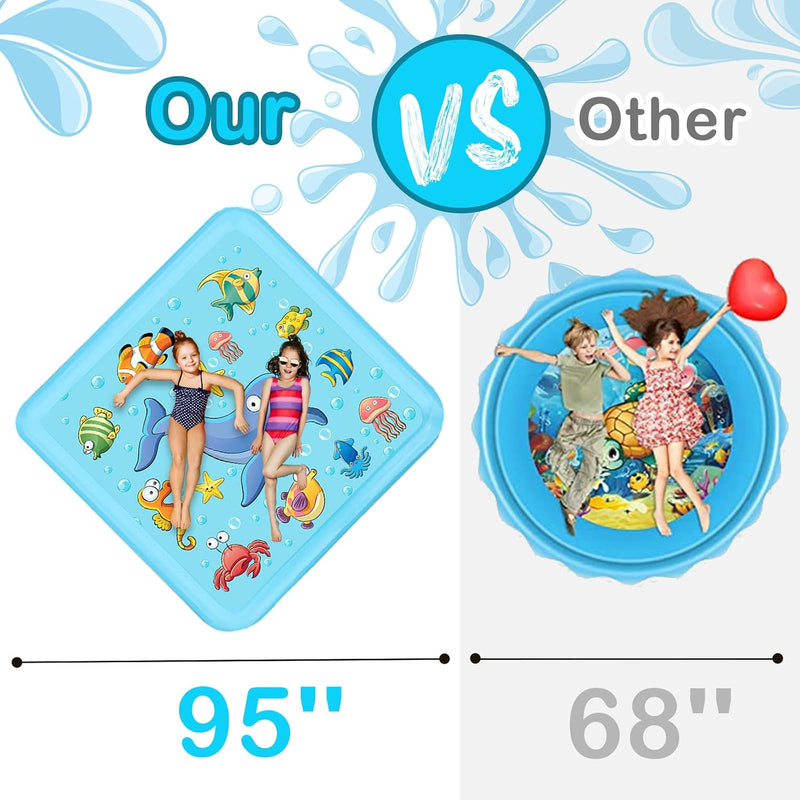 Growsland Splash Pad for Toddlers, Outdoor Sprinkler for Kids | 67" Summer Water Toys Baby Pool Fun Gifts for 3 4 5 6 7 8 9 Years Old Boy Girl Backyard Garden Lawn Outdoor Games