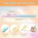 UIXJODO 6 Pcs Gel Pens 0.5mm Quick Dry Black Ink Pens Fine Point Smooth Writing Pens, Cute Office and School Supplies Gifts for Women Teacher Students (6 Pcs Ombre Gold)