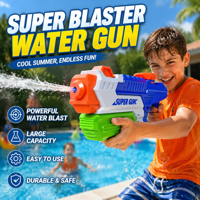 3 Pack Water Guns for Kids Adults, 600cc High Capacity Super Squirt Soaker | 30 Feet Long Range Shooting, Pump Action Water Gun Blaster, Outdoor Summer Pool Beach Water Fighting Toys for Kids and Adults