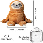 Weighted Stuffed Animal for Anxiety | Calming & Comforting 5 Lbs | Weighted Plush Animal Sloth | Anxiety Stuffed Animals for Adults & Kids | Carrying Bag Included | Machine Washable Weighted Plushie