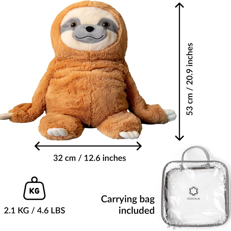 Weighted Stuffed Animal for Anxiety | Calming & Comforting 5 Lbs | Weighted Plush Animal Sloth | Anxiety Stuffed Animals for Adults & Kids | Carrying Bag Included | Machine Washable Weighted Plushie
