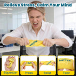 Butter Squishy Slow Rising Squeeze Toy, Soft Stretchy Butter Stick Squishies, Sensory Fidget Toy for Stress & Anxiety Relief, Desk Decor, Party Favor Birthday Gift for Teens & Adults (Yellow)